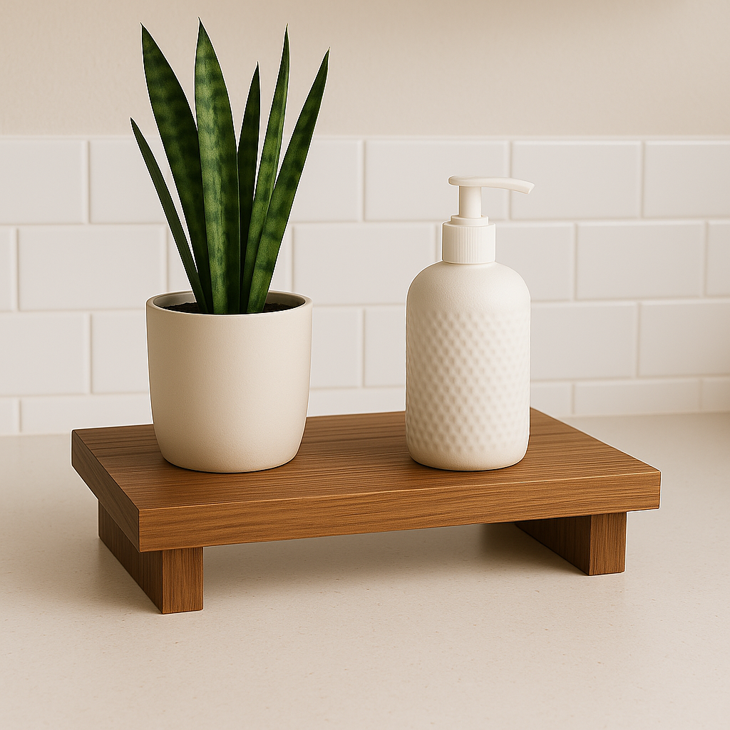ChatGPT Image Jul 22, 2025, 02_13_48 PM "Eco-friendly wooden riser with natural finish placed on modern kitchen counter"